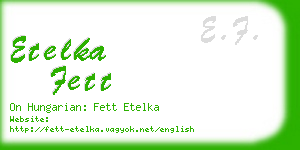 etelka fett business card